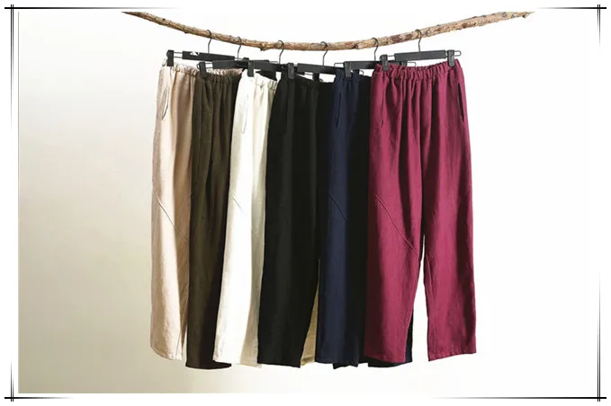 Hisenky 2019 демисезонный для мужчин эластичный пояс повседневные брюки из льна модные джоггеры костюмы одежда высшего качества мотобрюки 6