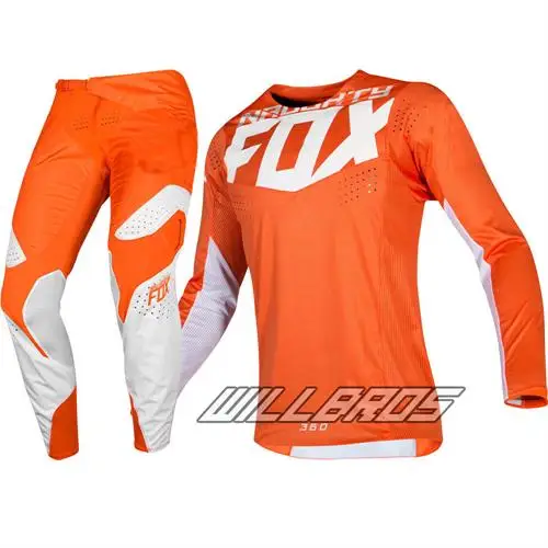 Orange NAUGHTY FOX MX 180 Prizm темно-синие желтые джерси брюки мото кросс-гонки Dirt bike внедорожный набор передач мото кросс Dirtbike костюм мото - Цвет: Orange