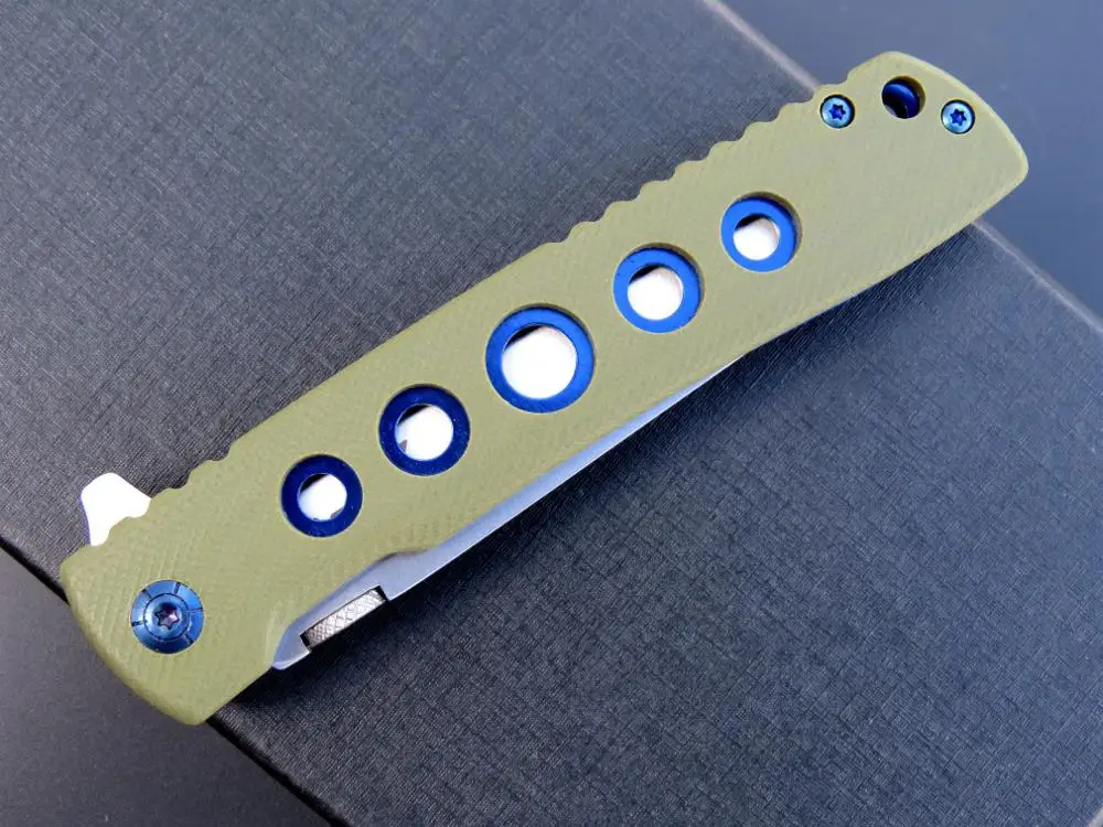 Baratos Cuchillo plegable EF27 EF2 hoja + G10 cuchillo de bolsillo de supervivencia cuchillo de Camping herramienta para exteriores EDC
