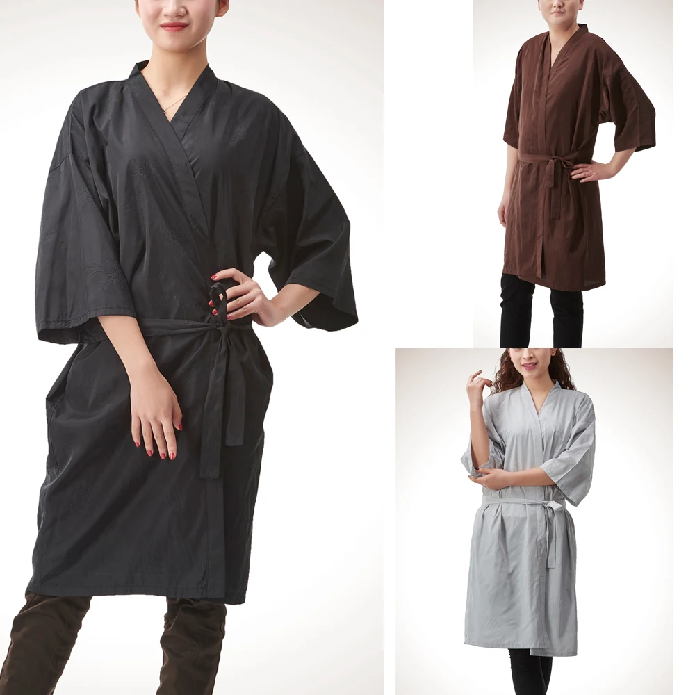 1pcs Professional Hairdressing Beauty SPA Gown 3D Embossing Robe Hair