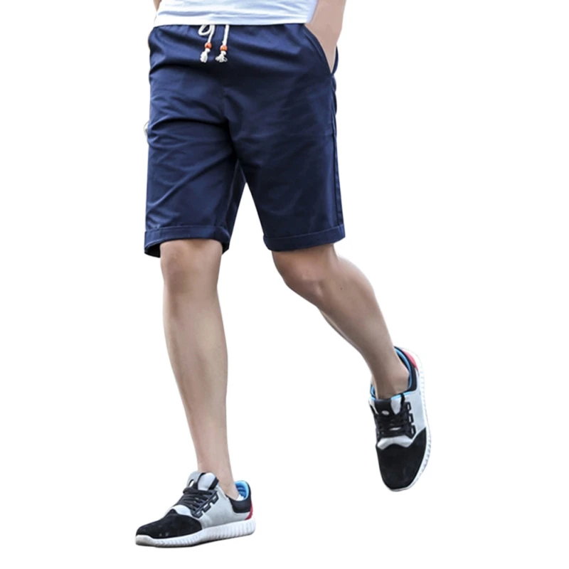 Casual Shorts Men Cotton Shorts Slim Fit Mens Summer