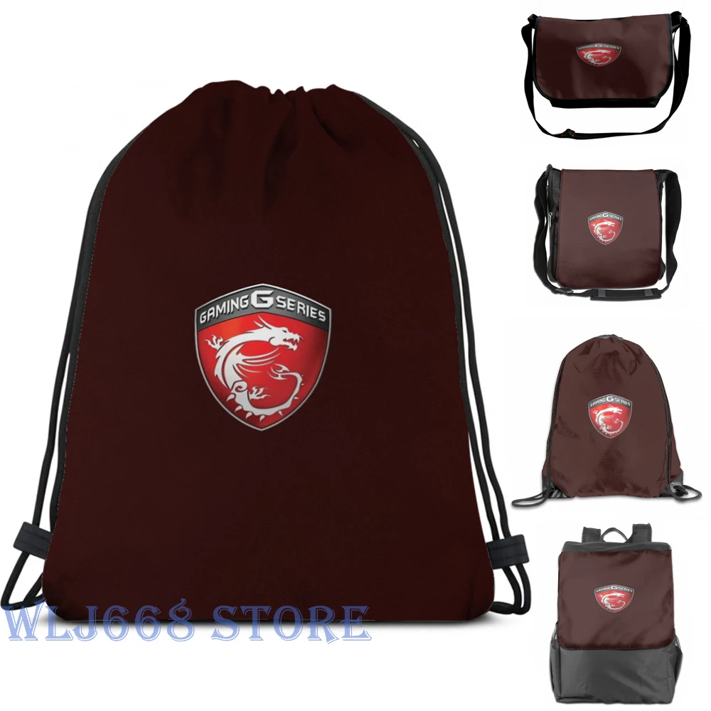 

Funny graphic print shoulder Bags women MSI Gaming Logo Single shoulder backpack travel for men Gym Bag
