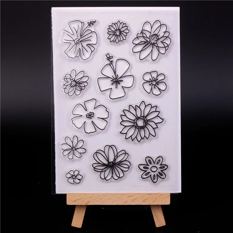 

Six leaf grass Transparent Clear Silicone Stamp/Seal for DIY scrapbooking/photo album Decorative clear stamps