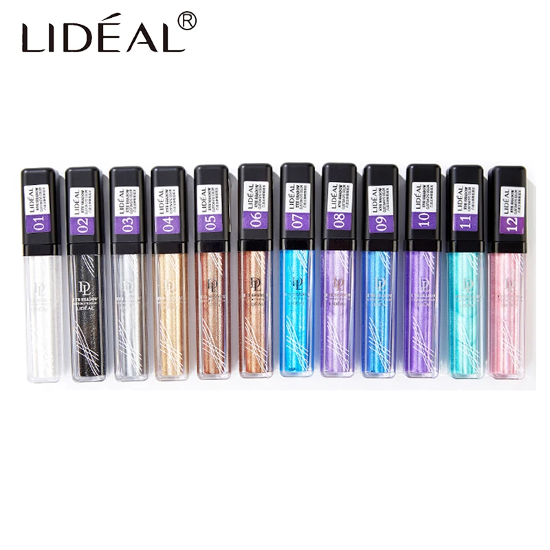 LIDEAL 12pcs Long Lasting Waterproof Pigments Metallic Eyeshadow