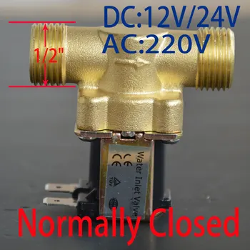 

1/2" New Electric Solenoid Valve For Water Air N/C DC 12V 24V AC 220V Normally Closed Home Using Accessorie