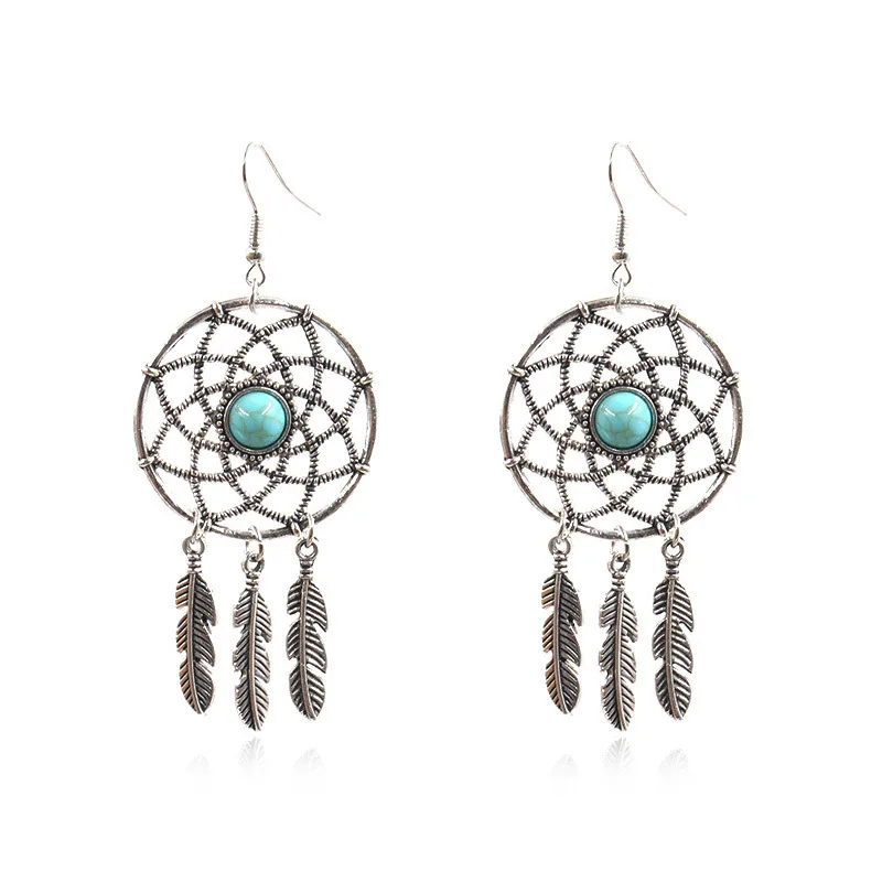 

DoreenBeads Fashion Drop Earrings Ancient Silver Gold Color Bohemian Filigree Earrings Boho Vintage Ethnic Hollow Jewelry,1 Pair