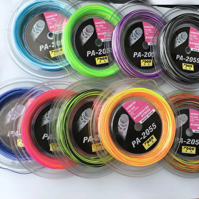 2 reels/lot PA-2055 200m colourful Badminton String Reel 200M
