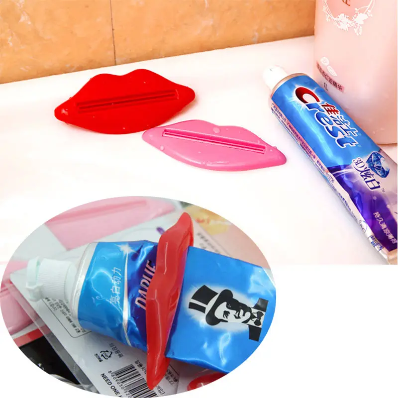 4 Pcs Toothpaste Squeezer Pack Mouth Lip Kiss Shape Toothpaste Cream