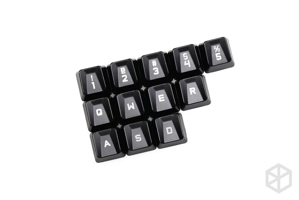 Abs набор игровых ключей для romer g OEM профиль shine-through12 Keycap 12345 qwer wasd для logitech g pro g310 512 613 810 910 840 - Цвет: Romer G Gaming Key