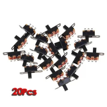 MYLB-20pcs 5V 0.3 A Mini Size Black SPDT Slide Switch for Small DIY Power Electronic Projects