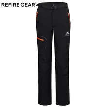 ReFire gear зимние ветрозащитные водонепроницаемые мужские штаны дышащие теплые походные альпинистские штаны мужские мягкие брюки