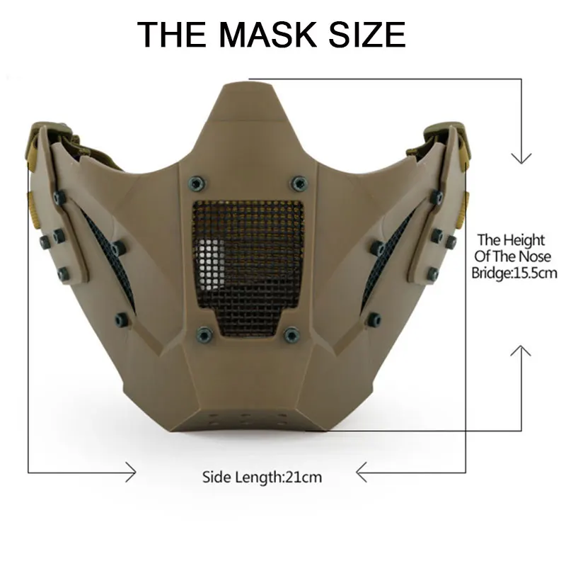 Многофункциональная тактическая маска из железной сетки с быстрым шлемом и тактическими очками для страйкбола, охоты, мотоцикла, спорта