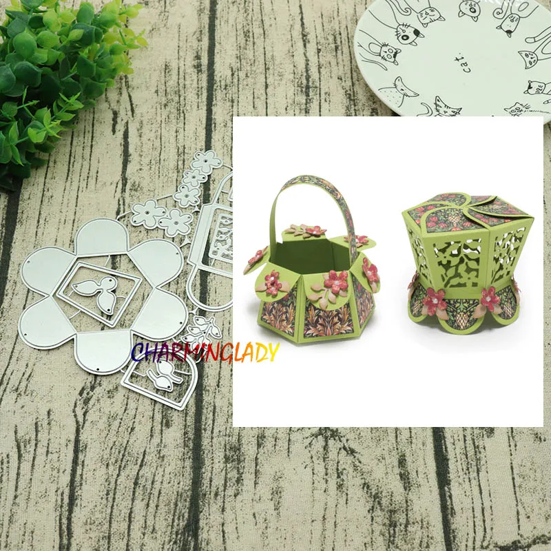 

Flower basket Metal Cutting Dies Stencil for DIY Scrapbooking Embossing Paper Cards Decorative Craft Diecuts New 2018