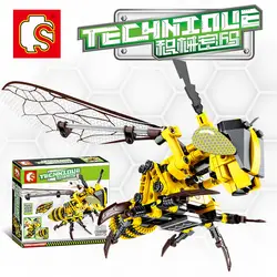 Новый SENBO Technic 703200 236 шт. насекомые Bumblebee Детские сборные гранулы игрушки строительные блоки DIY образовательный подарок для мальчиков девочек