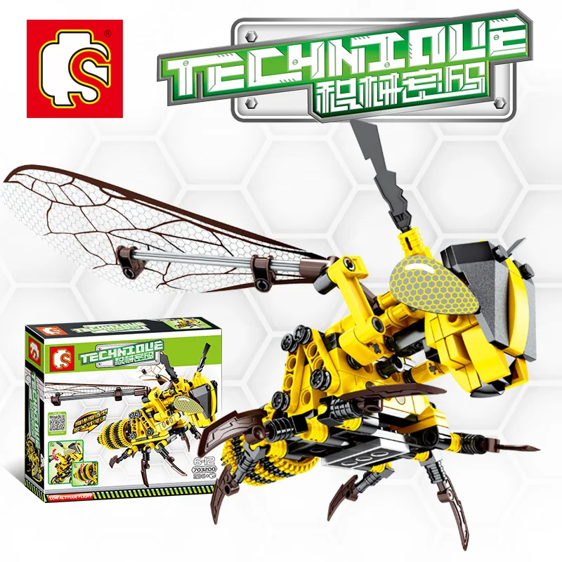 

NEW SENBO Technic 703200 236PCS Insects Bumblebee Children Assemble Pellet Toys Building Blocks DIY Educational boys girls gift