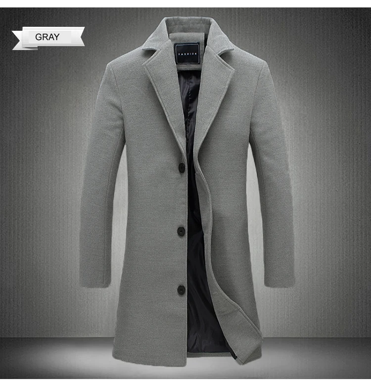 2018 Новый Повседневное длинные разноцветный Abrigo Hombre Invierno Slim Fit манто Classique Homme