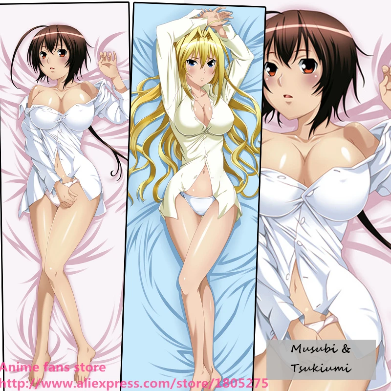 Японское аниме Sekirei Musubi &amp Tsukiumi Наволочка Чехол для подушки декоративная