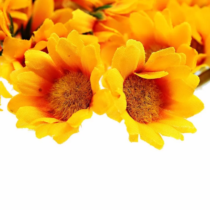 Silk-Mini-Yellow-Daisy-Artificial-Flower-Bouquet-Wedding-Party-Home-Decor-Scrapbooking-100Pcs-lot (2)