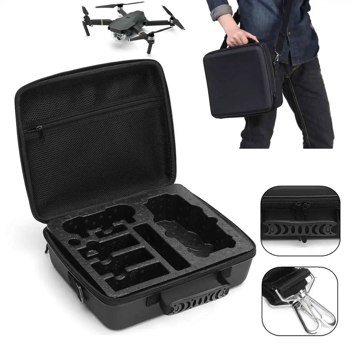

Portable Waterproof Storage Bag Hard Shell Carrying Case Shoulder Bag Backpack for DJI Mavic Pro Protect fuselage Accessory