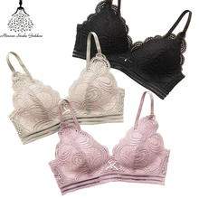 Кружевные бюстгальтеры для Для женщин женское белье сексуальное косточек бюстгальтер цветочный бюстгальтер пуш-ап с мягкой чашкой Бюстгальтер AB чашки дышащее белье нижнее белье бюстгальтер бюстгалтерженское бельебюст
