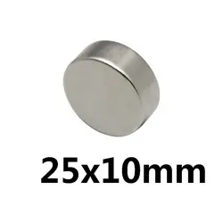 1 шт. 25x10 мм неодимовый магнит 25 мм * 10 мм Сильный редкоземельных неодимовые магниты ndfeb постоянный круглый Магнитная