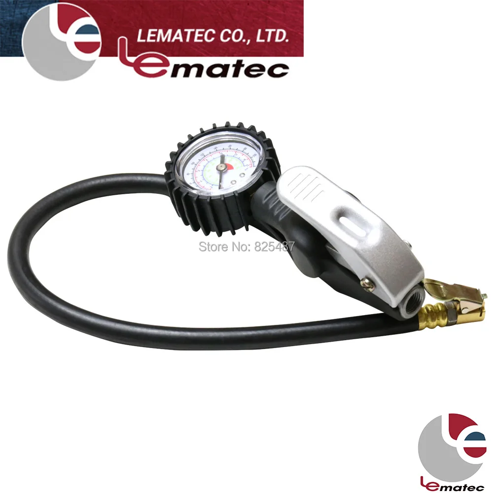 LEMATEC шин с датчик Авто инструмент с дефлятор Давление датчик воздуха клип Chuck шин калибровочных Надувное