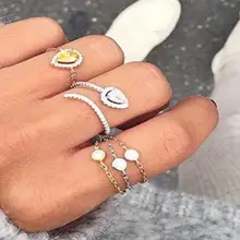 Высокое качество хорошее ювелирное изделие кольца слеза капля камень черный красный белый Груша Форма открытое регулируемое; кулак кольцо