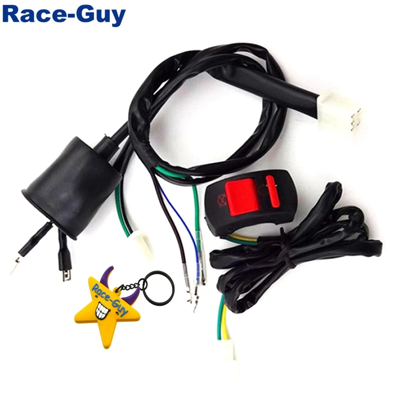 Kill Stop Switch + жгут проводов для китайских 50cc 70cc 90cc 110cc 125cc 140cc 150cc 160cc Kick Start Engine Pit Dirt Bike |