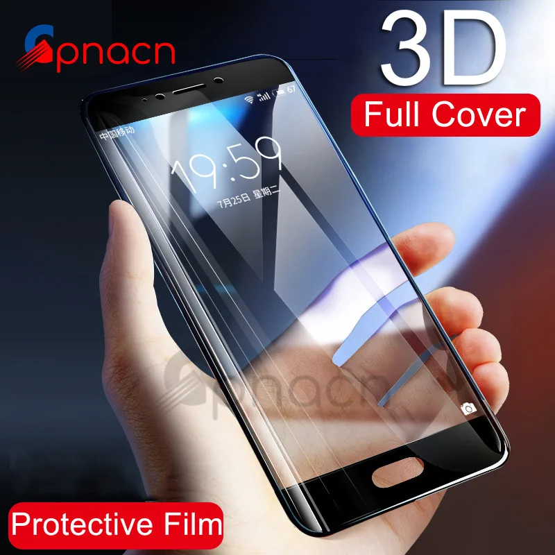 GPNACN 3D полное покрытие из закаленного стекла для Meizu M5 M3 M6 Note M5S M5C MX6 Защитная пленка для экрана для Meizu Pro 7 Plus Pro 6 Чехол