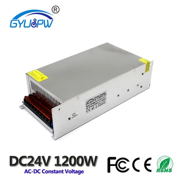 

Single Output Power Supply Switching 1200W 50A 24V DC Transformers 220V AC to DC24V SMPS for Led billboard Strip Lamp Light CNC