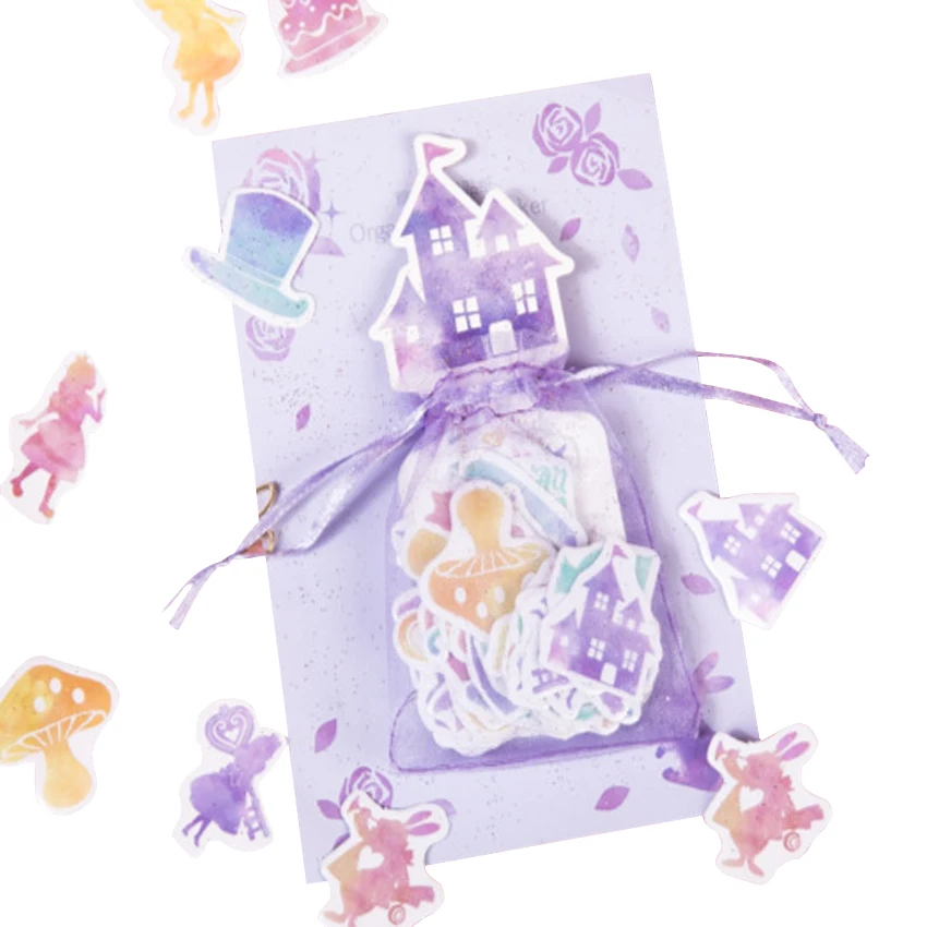 

10packs/lot Yarn Bag Sticker Bag Creative Handbook Diary DIY Decorative Profiled Stickers Two Selection