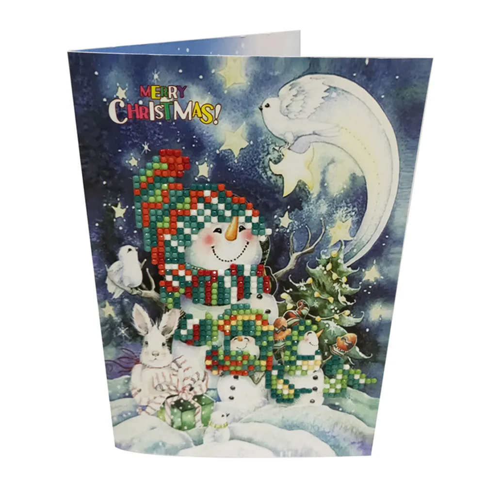 Разнообразие Алмазная мультяшная картина Мини Санта Клаус Счастливого Рождества бумажное ремесло Carte de voeux креативный Tarjeta de felicitacion#2