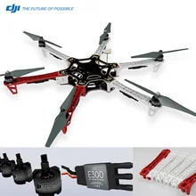 Newest ! Original DJI F550 kit Hexa Copter Flame Wheel with 6 2212 Motors 6 E300 ESCs and 6 Propellers-Red-White