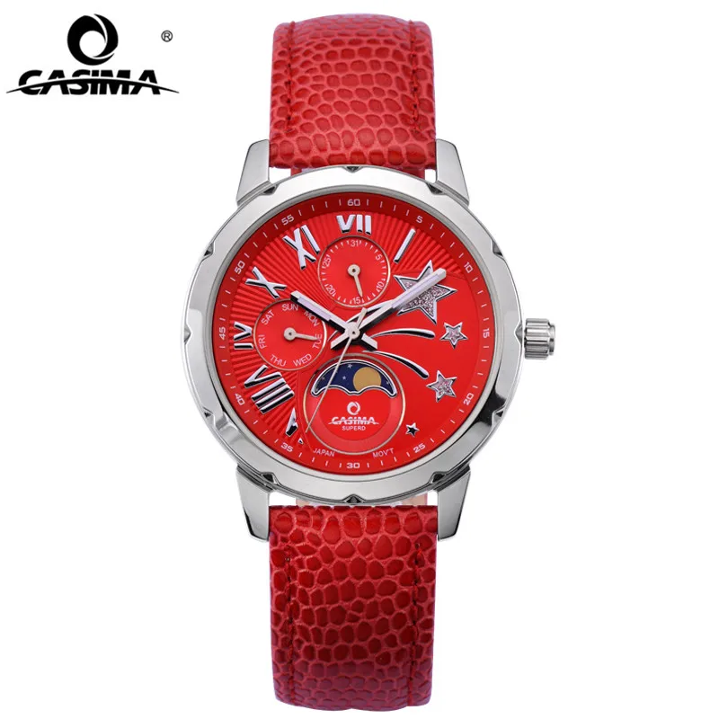 

CASIMA Women Watches Top Brand Luxury Fashion Ladies Watch Leather Star Diamond Waterproof 100m Watch relogio feminino