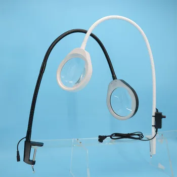  10X LED Magnifier Light Long Arm With Table Clamp Adjustable Industrial Clamp for Desk Table Craft  - 32849833112