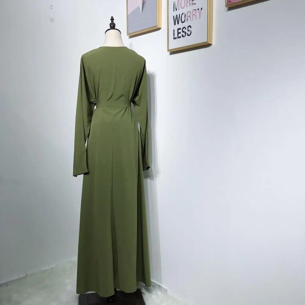 Женское длинное мусульманское платье макси Abaya для вечеринки простое винтажное