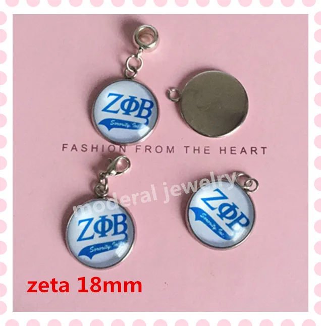 Горячее предложение ZPHIB sorority стальной болтающийся Шарм OPC071 USA zeta phi beta ручной DIY