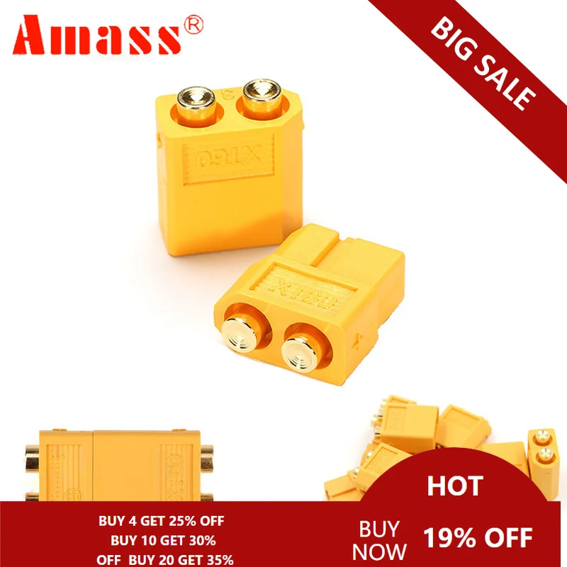5 пара/лот Amass XT60 P Plug Connector Male & Female PCB предназначенный для моделей плат RC скидка
