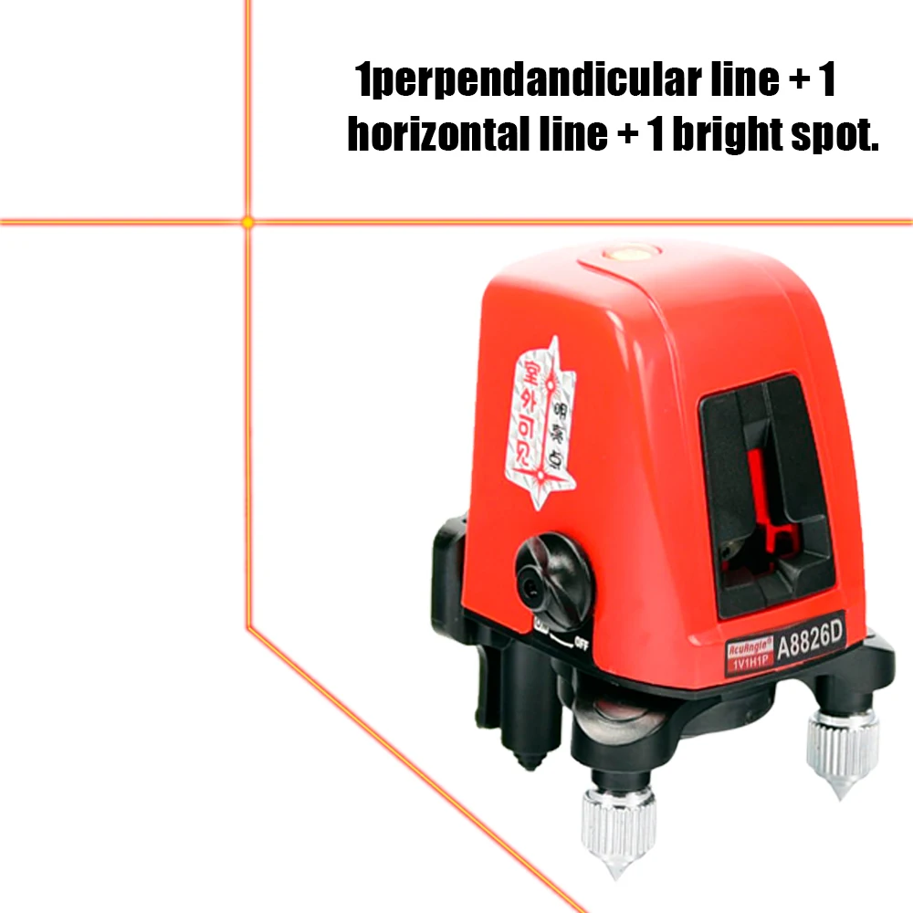 

Mini Portable 360 Degree Self-leveling Cross Laser Line 2 Line 1 Dot Horizonatal Vertical Red Line Lazer Level A8826D