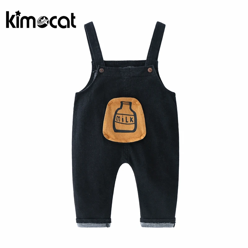 Kimocat/штаны для новорожденных мальчиков и девочек хлопковые леггинсы высокого качества для малышей брюки на подтяжках джинсовые штаны Одежда для детей детские штаны