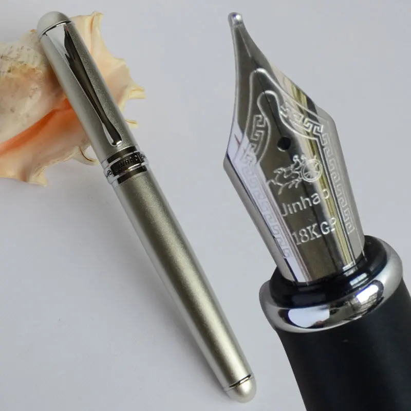 JINHAO X750 Исполнительный серебряного песка 0,7 мм со средним наконечником перьевая ручка JINHAO 750