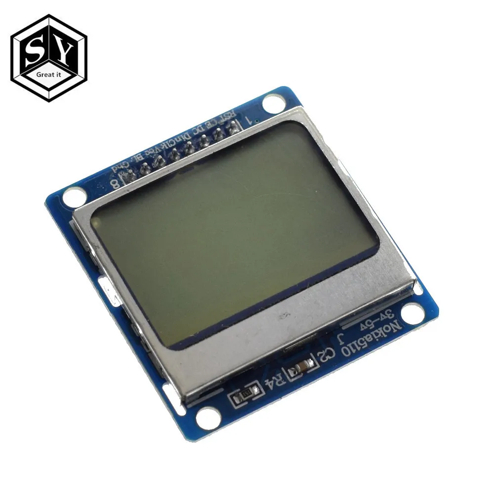 

1PCS Smart Electronics LCD Module Display Monitor Blue backlight adapter PCB 84*48 84x84 lcd 5110 Nokia 5110 Screen for Arduino