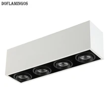 Новая белая сетка светодиодная решетка освещения прямоугольник 85-265 в MR16* 4 потолочный светильник наряд потолочный свободный отверстие рамка свет