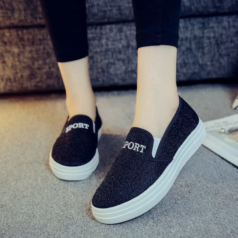 

Spring new black canvas shoes Korean edition one-legged low-topping shoes baskets femme