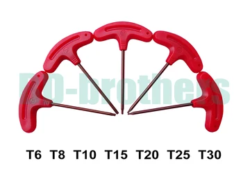 Cheap T Shaped T6 T8 T10 T15 T20 T25 Torx Screwdriver Spanner Key S2 Explosion-Proof Screw Drivers Tools 700pcs/lot