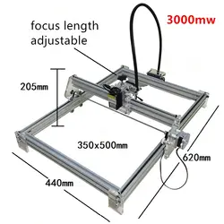 3000 МВт diy Лазерный машины для обучения лазерной гравировки, устройство для лазерной резки, рабочая зона 35*50 см, маркировка машины