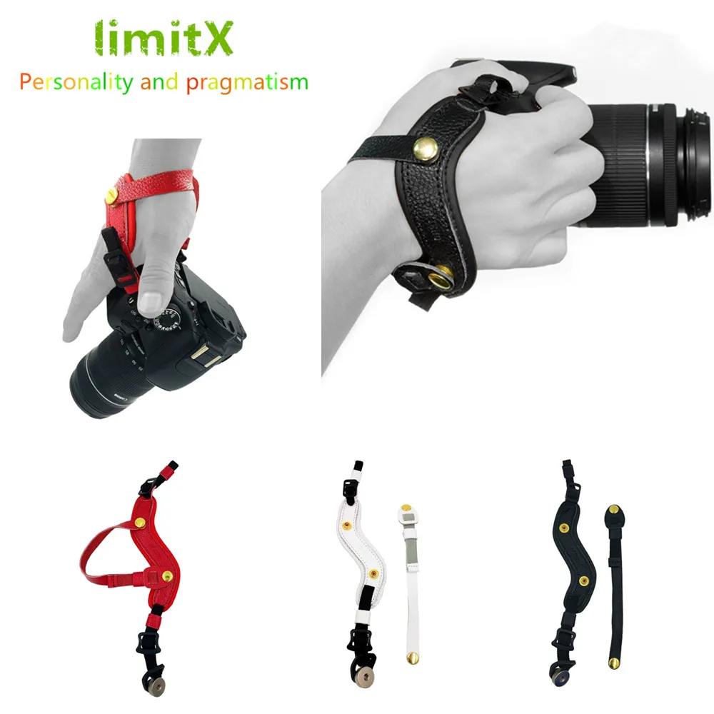 Leather Wrist Hand Grip Wrist Strap SLR DSLR Nikon Sony Pentax Canon UK Stock 