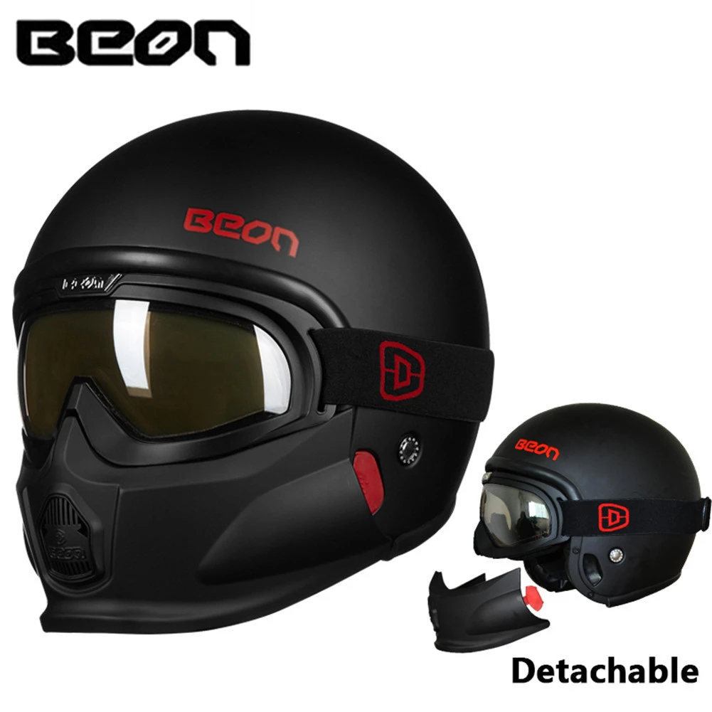 Casque de moto avec lunette clearance