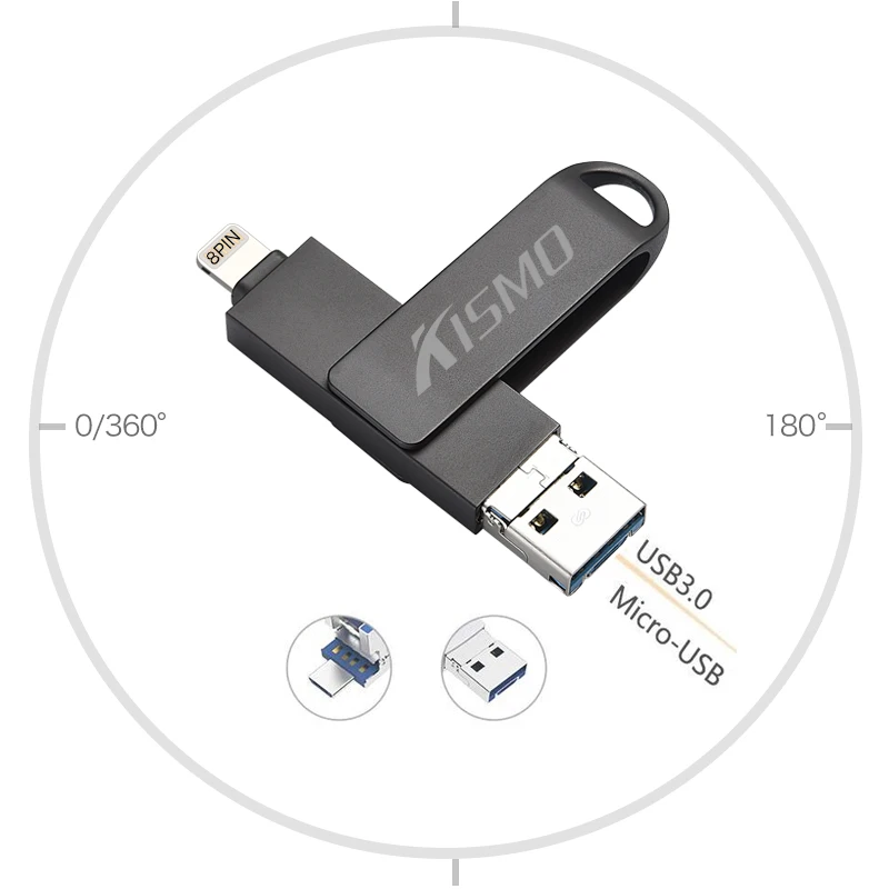 USB флеш накопитель Kismo OTG 2016 U диск мини флешка для iPhone X 8 7 6 Plus 5S ipad Mini Air Samsung A3 A5 A7 S6