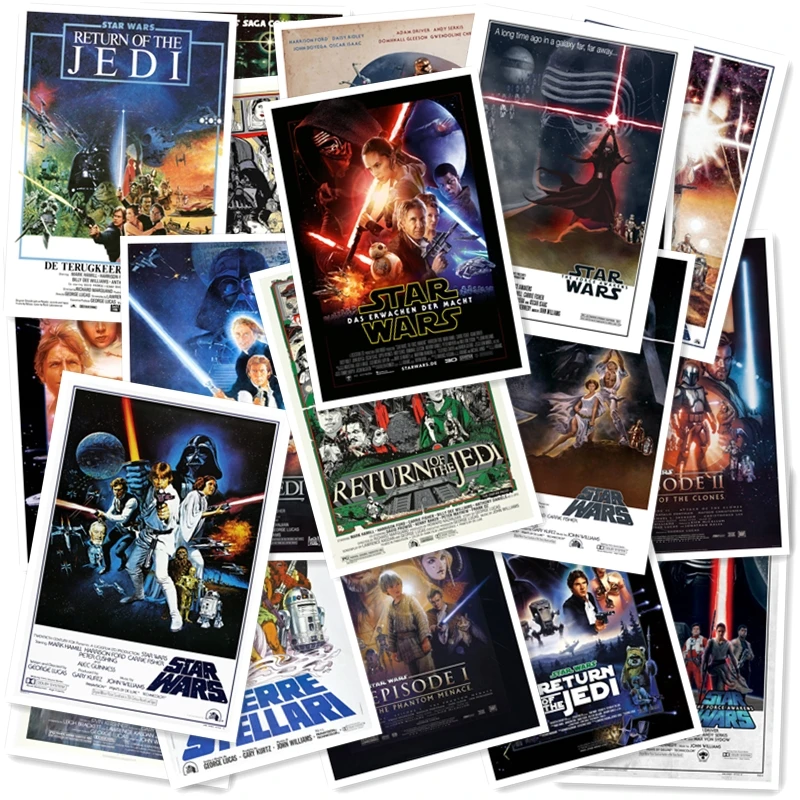

Star Wars 20/pcs PVC Series 6 Stickers Travel Suitcase Wall Pencil Box Bike Phone Sliding Plate Graffiti Styling